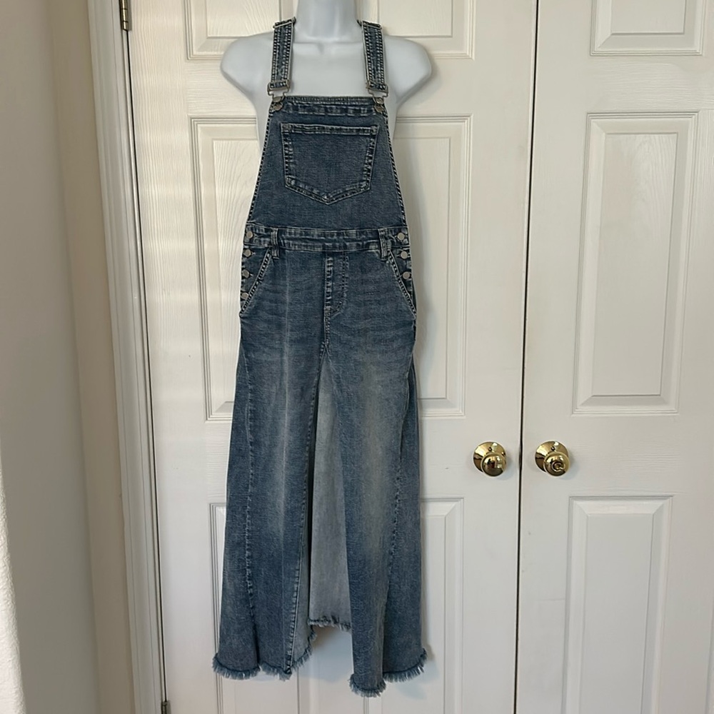 WASH LAB Pieced Mixed DENIM Jumper Soft Stretchy Dress S 6US 💙